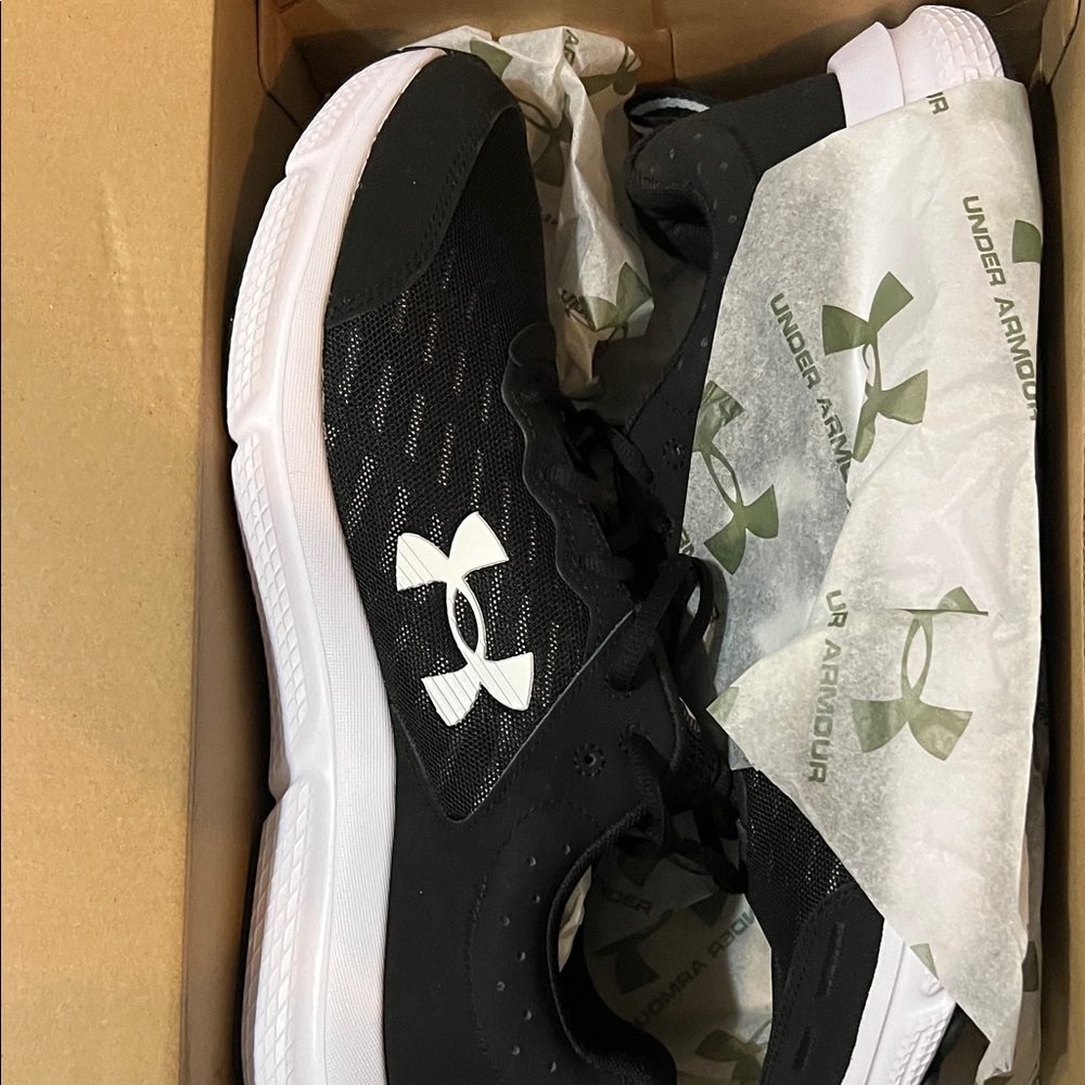Under Armour Black and White Athletic Shoes